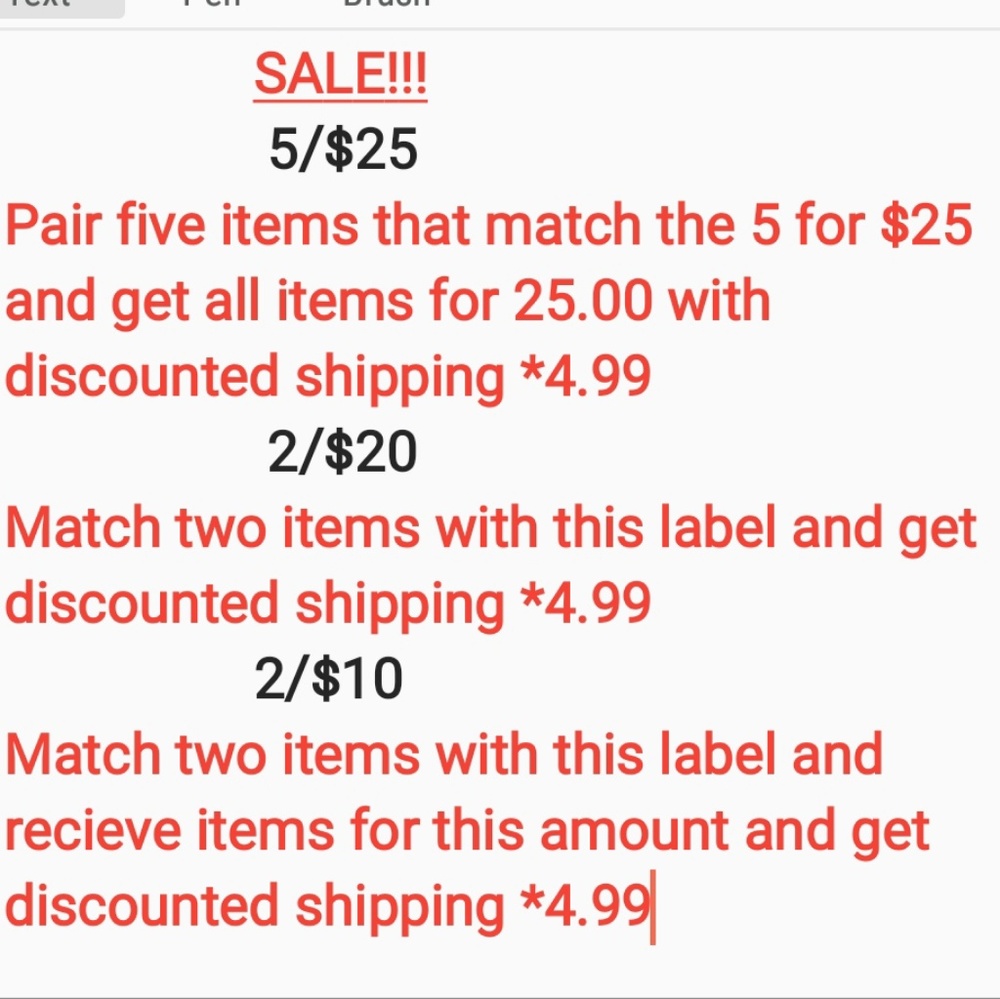 Sale! Sale ! Sale !